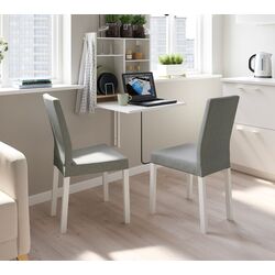 Обеденный набор Ikea Norberg/Kattil/Knisa 1+2 (Белый/Серый)