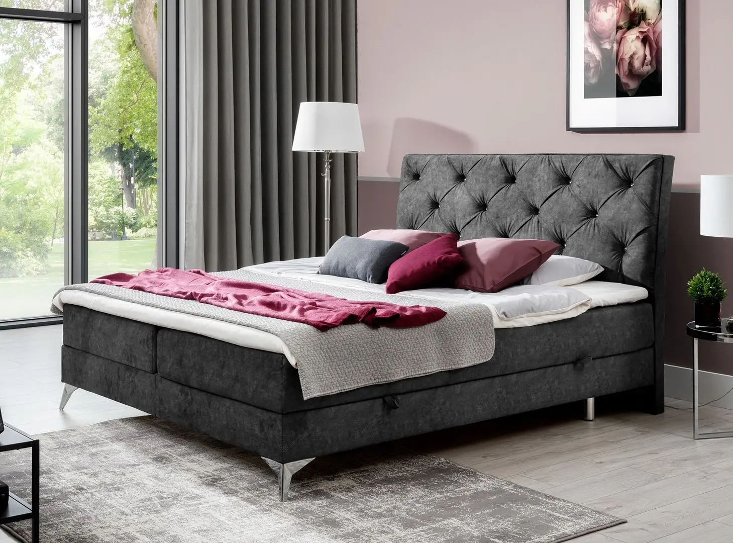 Pat Eltap Adel Dora 95 cu mecanism de ridicare 160x200 (Graphite)