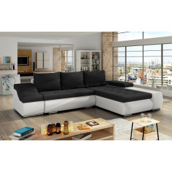 Canapea de colt Eltap Ontario Sawana 14/Soft 17 Right (Black/White)