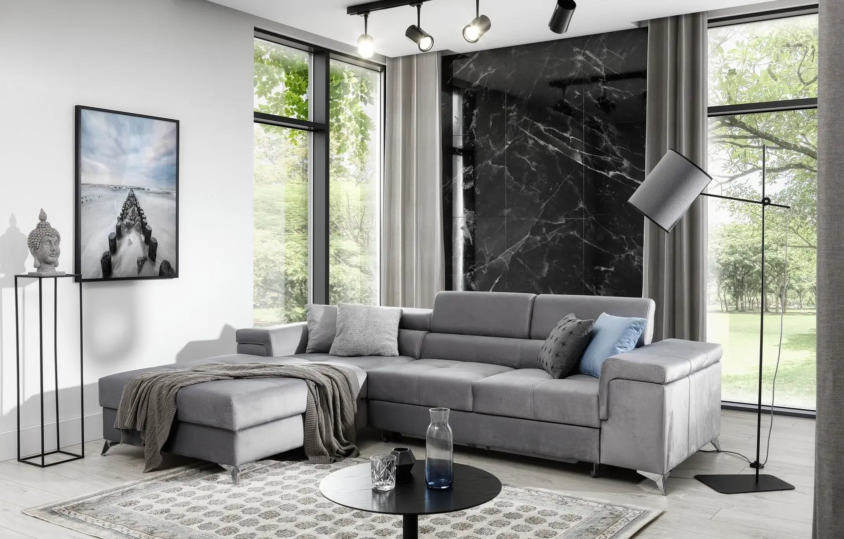 Диван угловой Eltap Ricardo Monolith 84 Left (Gray Light)