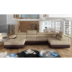 Диван П-образный Eltap Rodrigo Berlin 03/Soft 66 Right (Beige/Brown Dark)