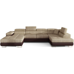 Canapea in forma de U Eltap Rodrigo Berlin 03/Soft 66 Right (Beige/Brown Dark) Thumb