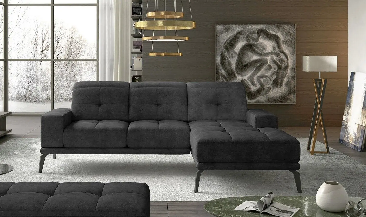 Canapea de colt Eltap Torrense Dora 96 Right (Anthracite)