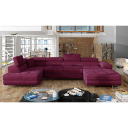 Диван П-образный Eltap Rodrigo Matt Velvet 68 Left (Burgundy)