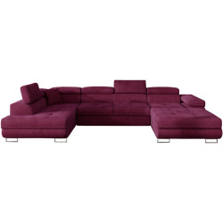 Canapea in forma de U Eltap Rodrigo Matt Velvet 68 Left (Burgundy) Thumb