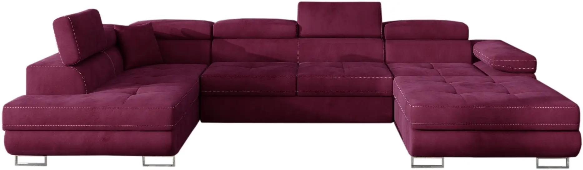 Canapea in forma de U Eltap Rodrigo Matt Velvet 68 Left (Burgundy) - 2