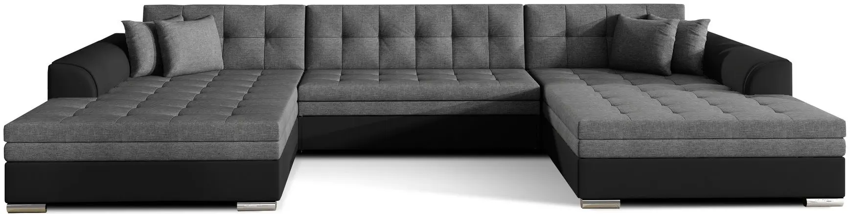 Canapea in forma de U Eltap Vento Sawana 05/Soft 11 (Gray/Black) - 2