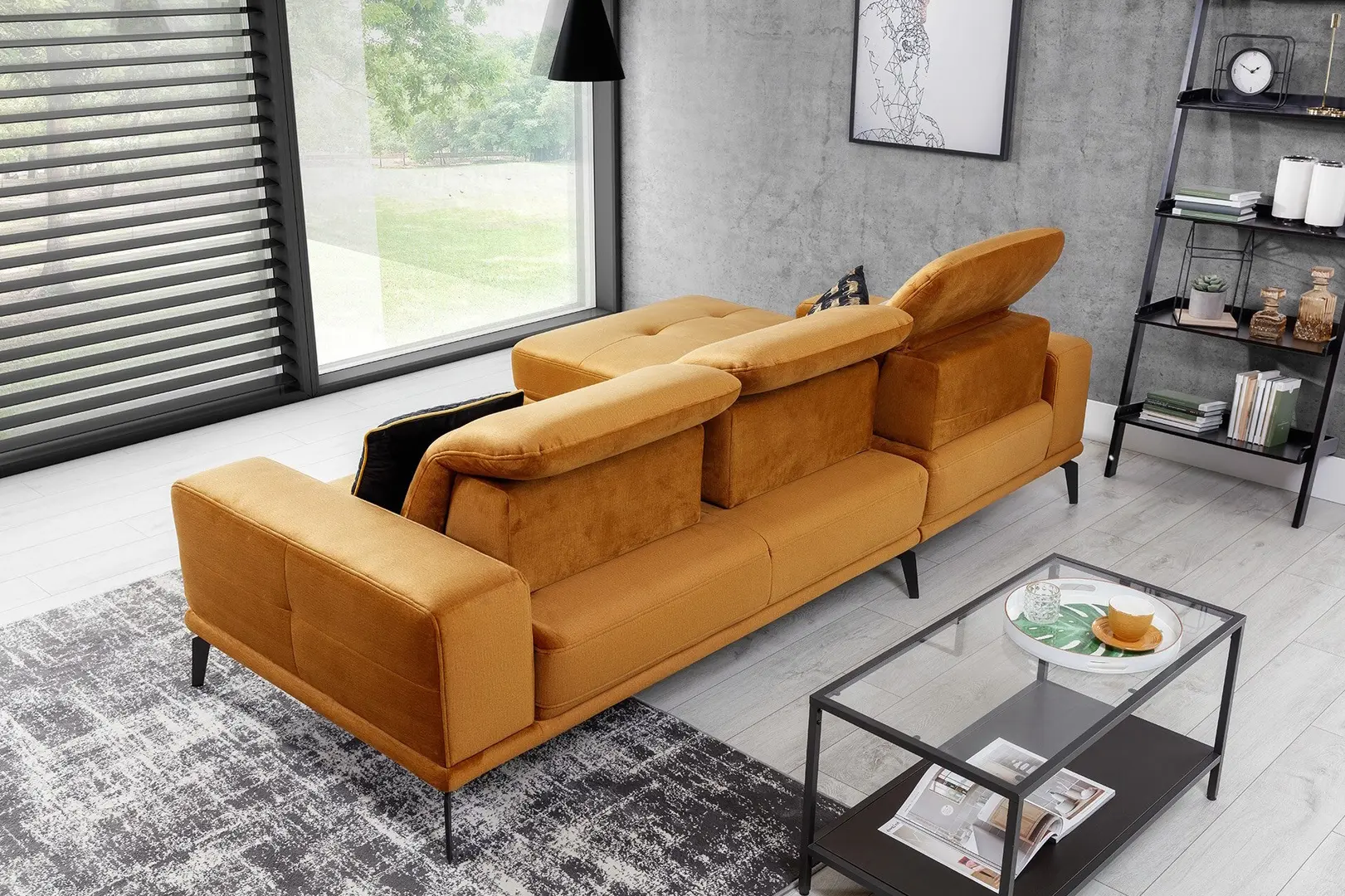 Canapea de colt Eltap Torrense Monolith 48 Left (Orange) - 8