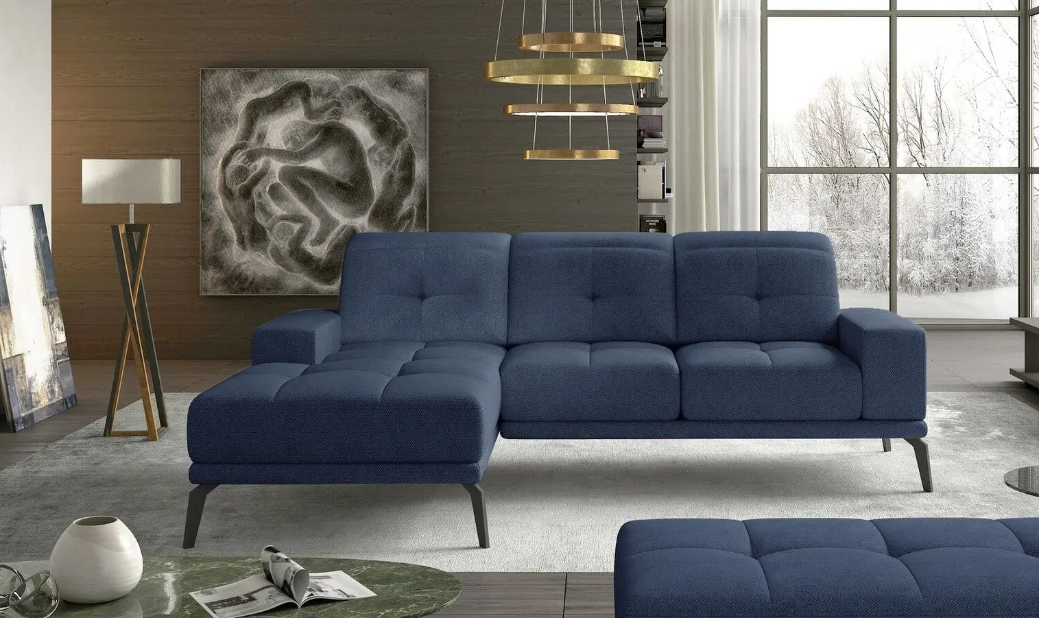 Canapea de colt Eltap Torrense Soro 76 Left (Blue)