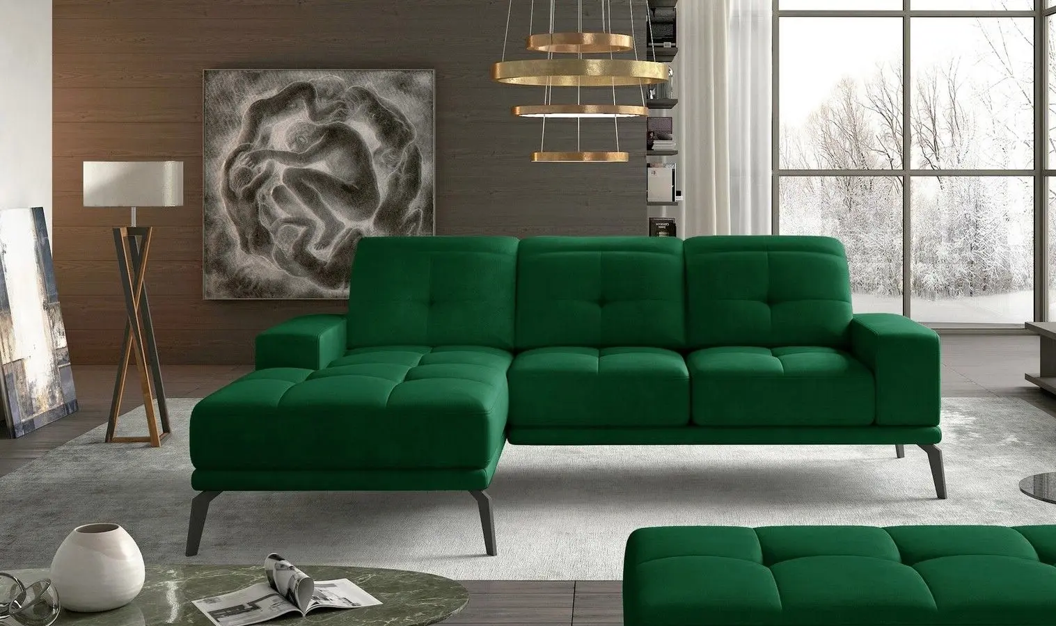 Canapea de colt Eltap Torrense Kronos 19 Left (Green)