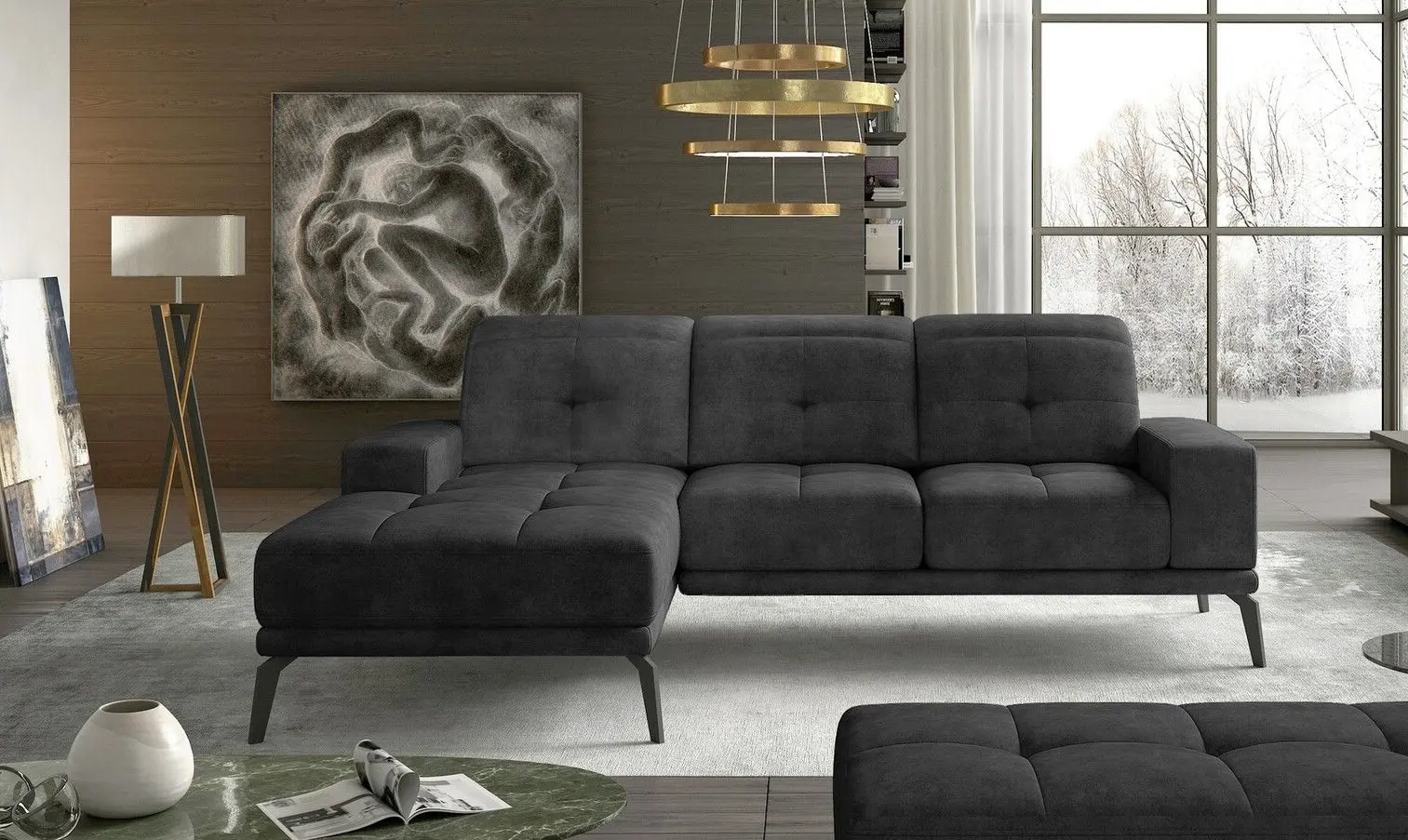 Canapea de colt Eltap Torrense Dora 96 Left (Anthracite)