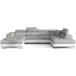 Canapea in forma de U Eltap Rodrigo Sawana 21/Soft 17 Right (Gray/White) Thumb