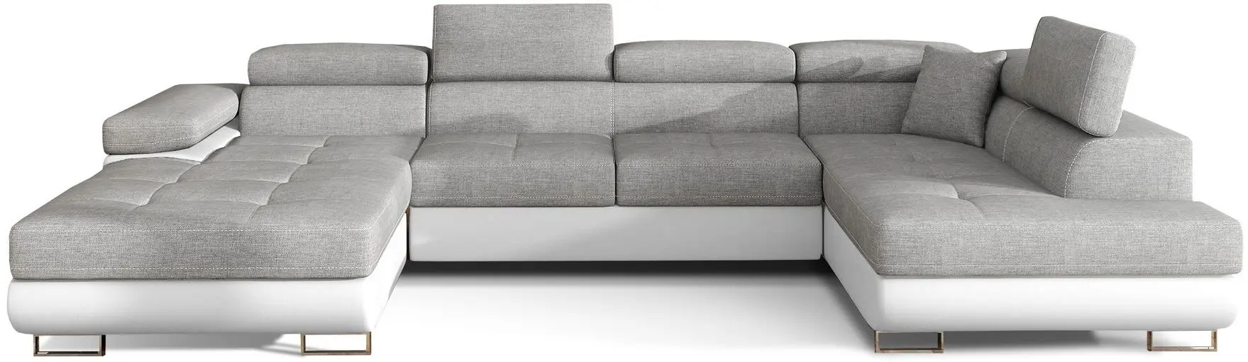 Canapea in forma de U Eltap Rodrigo Sawana 21/Soft 17 Right (Gray/White) - 2