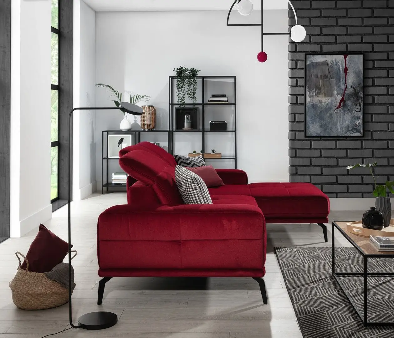 Canapea de colt Eltap Torrense Kronos 02 Right (Pomegranate) - 5