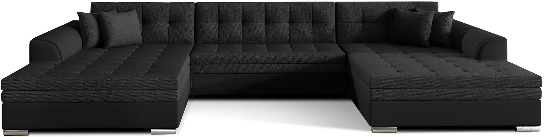 Canapea in forma de U Eltap Vento Inari 100/Soft 11 (Black) - 2