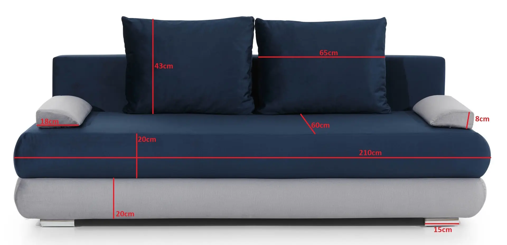 Диван Eltap Milo Sawana 14/Soft 17 (Black/White)