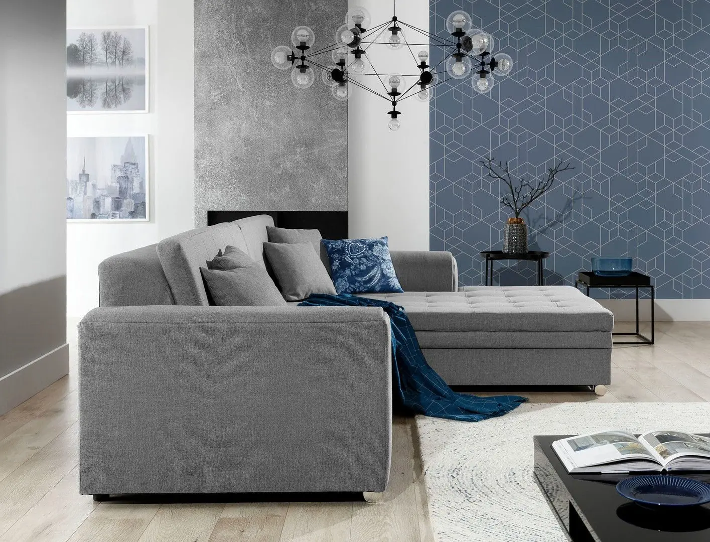 Диван угловой Eltap Sorento Sawana 21/Soft 11 Right (Gray/Black) - 6