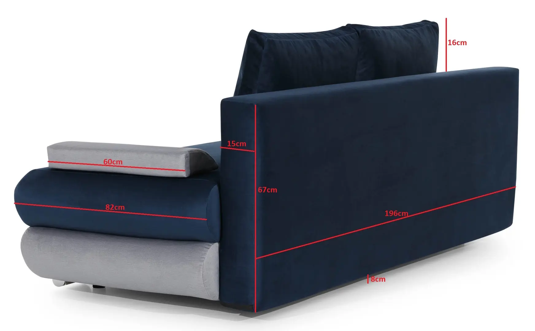 Canapea Eltap Milo Sawana 05/Soft 11 (Dark Gray/Black)