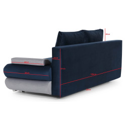 Диван Eltap Milo Berlin 01/Soft 11 (Gray/Black) Thumb