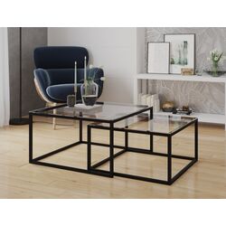 Set masute pentru reviste Eltap Cloue (Black/Transparent)