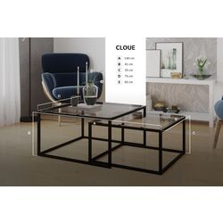 Set masute pentru reviste Eltap Cloue (Black/Transparent) Thumb