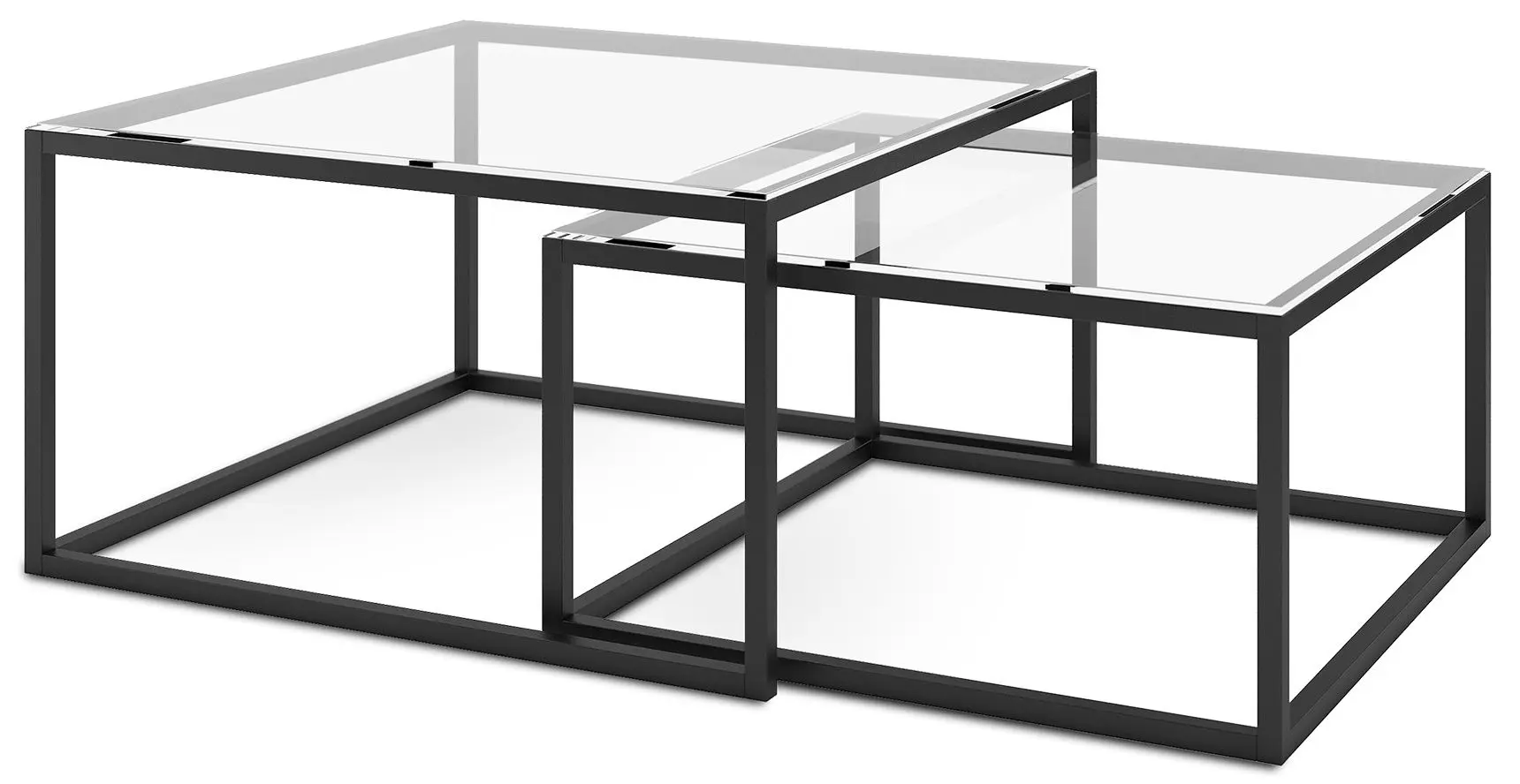 Set masute pentru reviste Eltap Cloue (Black/Transparent)