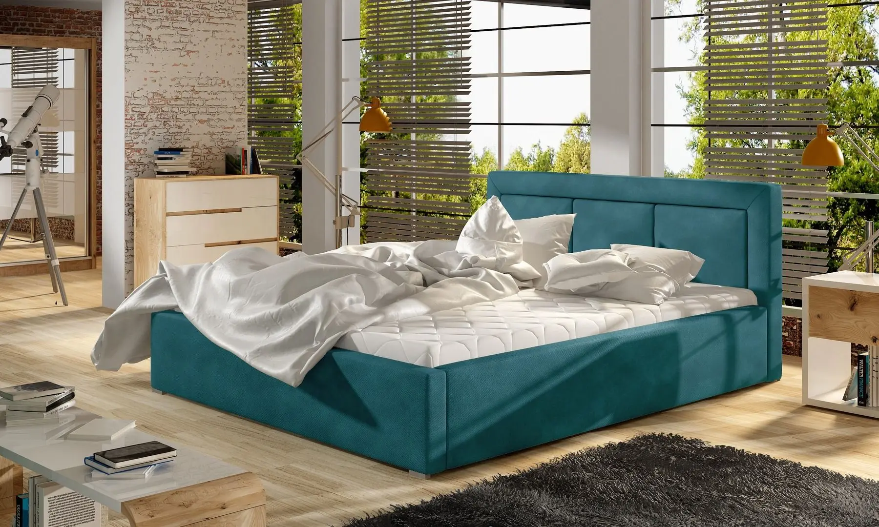 Pat Eltap Belluno Matt Velvet 75 140x200 (Dark Turquoise)