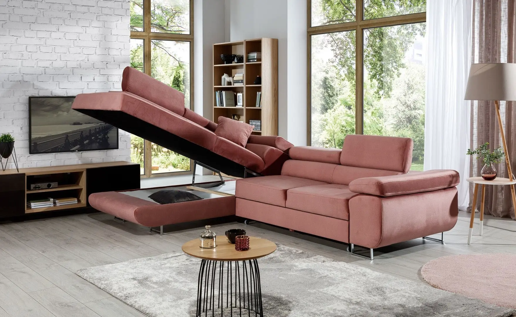 Canapea de colt Eltap Anton Monolith 84/Monolith 97 Left (Gray Light/Dark Graphite) - 4