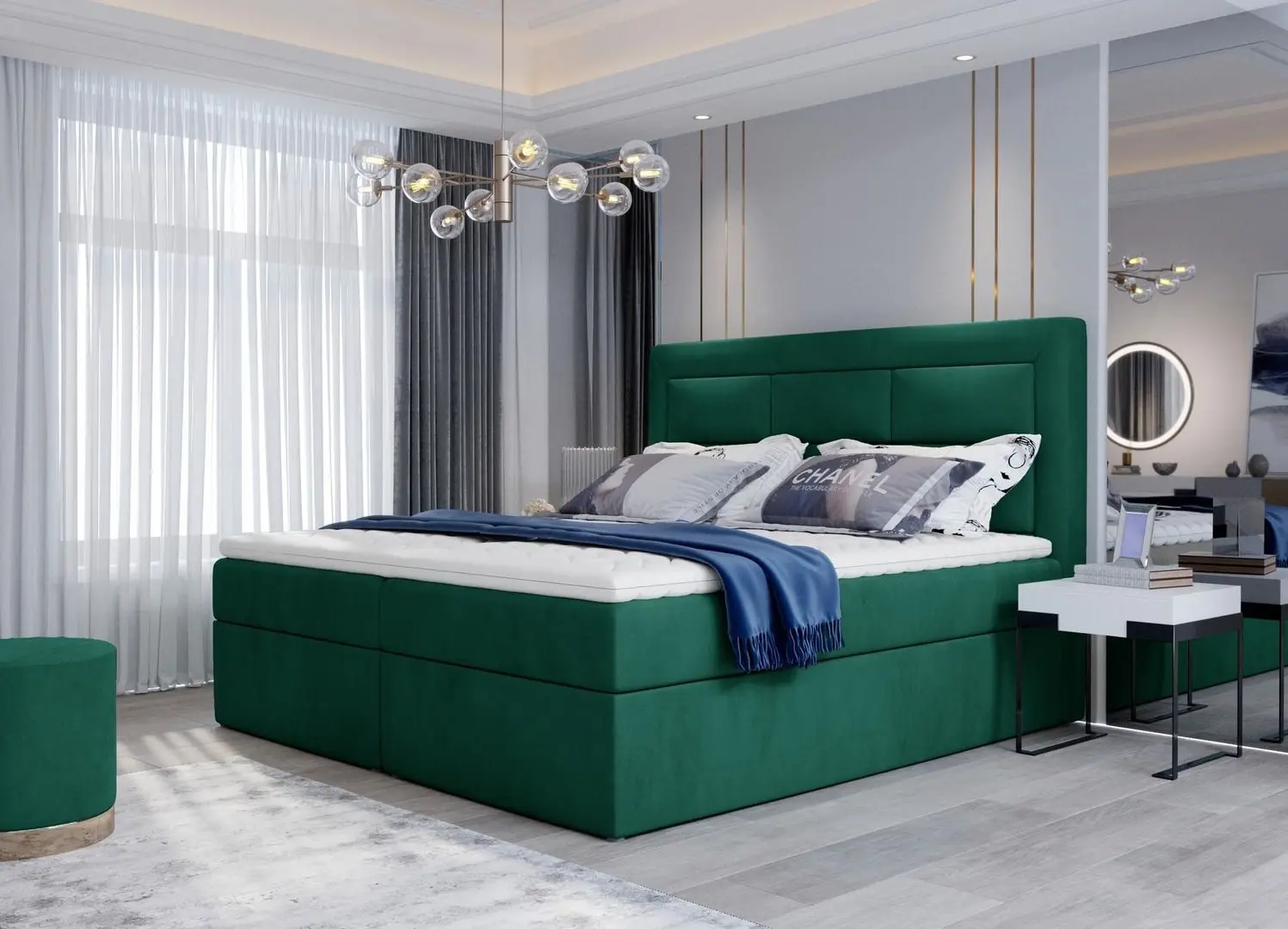 Pat Eltap Vivre Monolith 37 cu mecanism de ridicare 140x200 (Emerald)