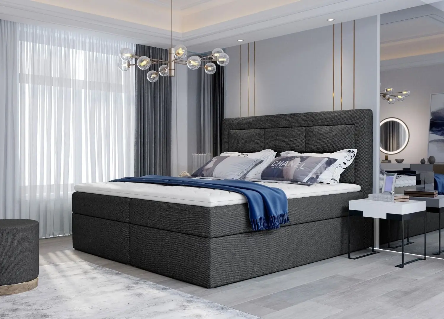 Кровать Eltap Vivre Inari 96 с подъемным механизмом 140x200 (Dark Gray)