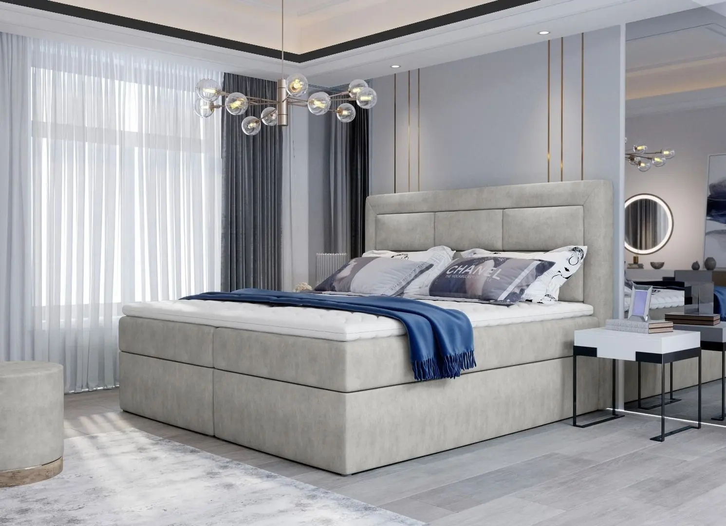 Pat Eltap Vivre Dora 21 cu mecanism de ridicare 180x200 (Beige)