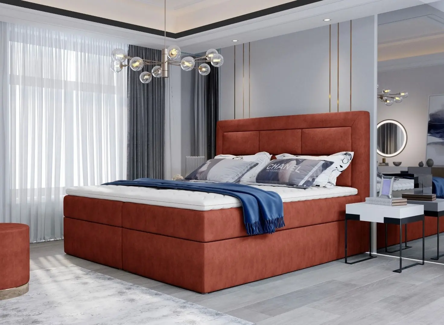 Pat Eltap Vivre Dora 63 cu mecanism de ridicare 160x200 (Brick)