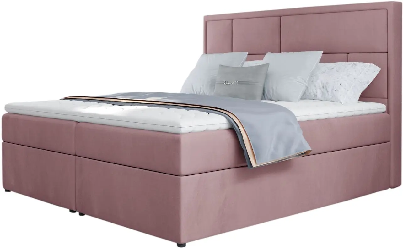 Pat Eltap Meron Matt Velvet 63 cu mecanism de ridicare 140x200 (Mountbatten Pink)