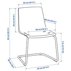 Обеденный набор Ikea Morbylanga/Tobias 140x85см 1+4 (Коричневый дубовый шпон/Красно-коричневый) Thumb