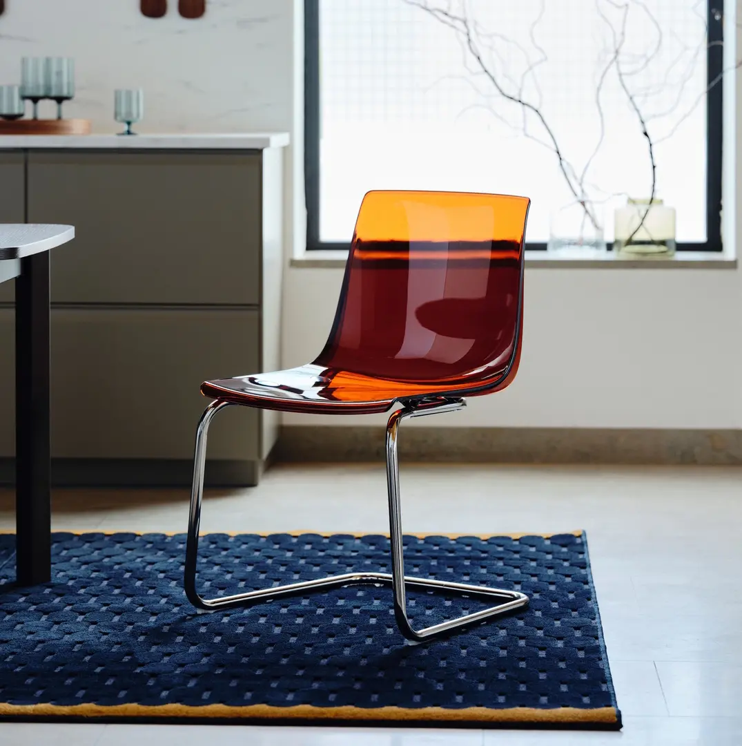 Scaun Ikea Tobias (Maro-rosu/Crom)