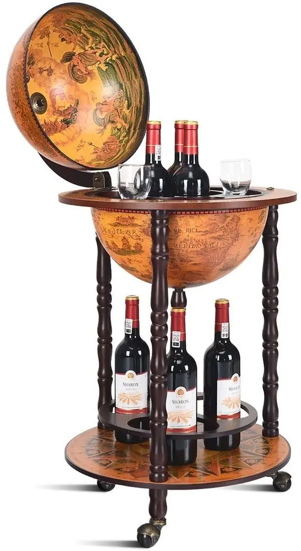 Барный сервировочный стол Costway HW57074 (Brown)