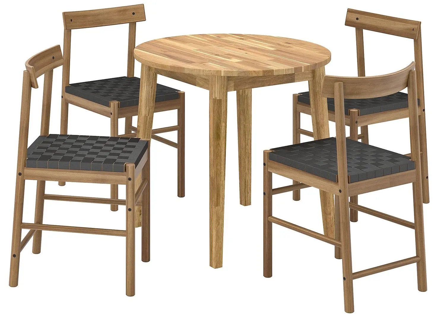 Set masa scaune Ikea Nackanas 80cm 1+4 (Acacia)