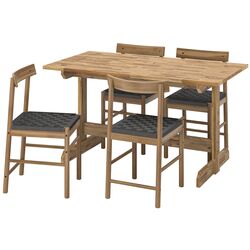 Обеденный набор Ikea Nackanas 140см 1+4 (Акация) Thumb