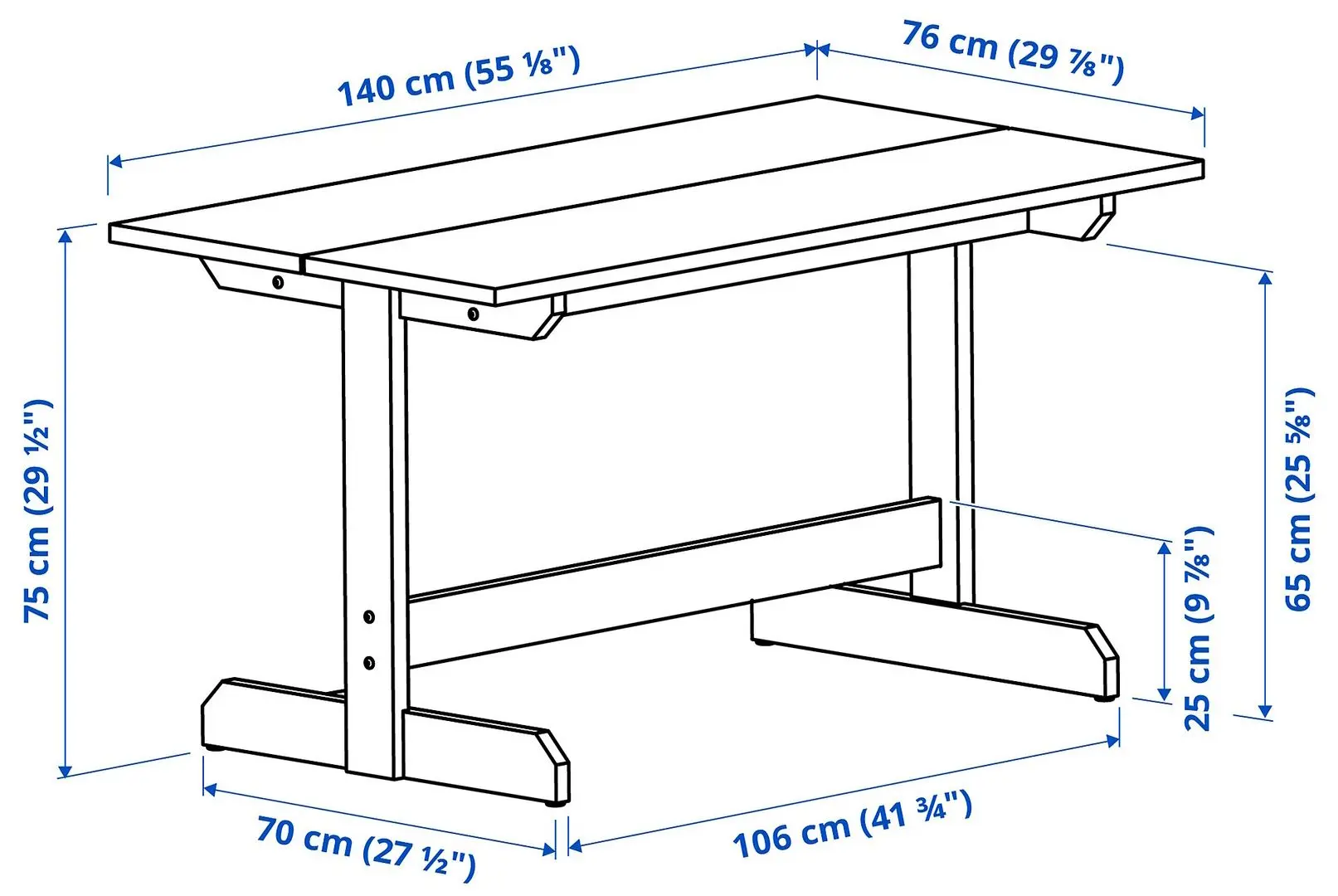 Обеденный набор Ikea Nackanas 140см 1+4 (Акация)