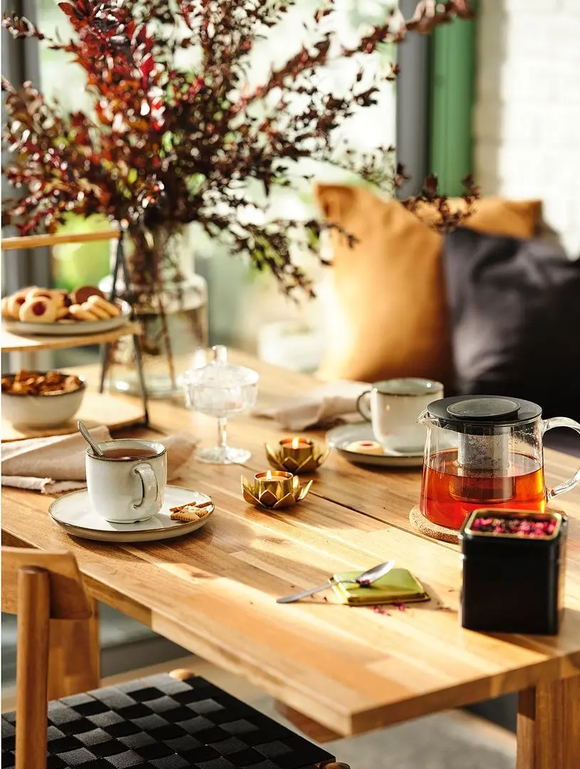 Обеденный набор Ikea Nackanas 140см 1+4 (Акация)