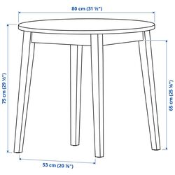Set masa scaune Ikea Nackanas 80cm 1+2 (Acacia) Thumb