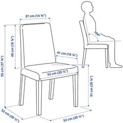 Set masa scaune Ikea Nackanas/Bergmund/Nykvarn 140cm 1+4 (Acacia/Negru/Gri) Thumb