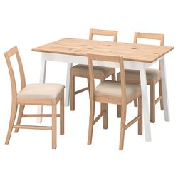 Set masa scaune Ikea Pinntorp/Katorp 125cm 1+4 (Maro deschis/Alb) Thumb