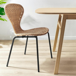 Scaun Ikea Alvsta/Sefast (Ratan/Negru)