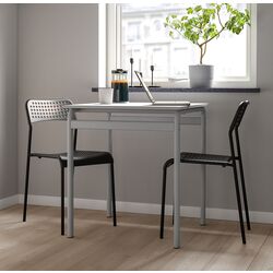 Обеденный набор Ikea Grasala/Adde 67см 1+2 (Серый/Черный)