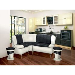 Кухонный уголок Modern Sofy 2300/2230 White/Black (угол 7)