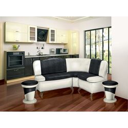 Кухонный уголок Modern Sofy 2300/2230 White/Black (угол Г)