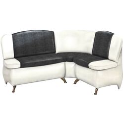 Кухонный уголок Modern Sofy 2300/2230 White/Black (угол Г) Thumb