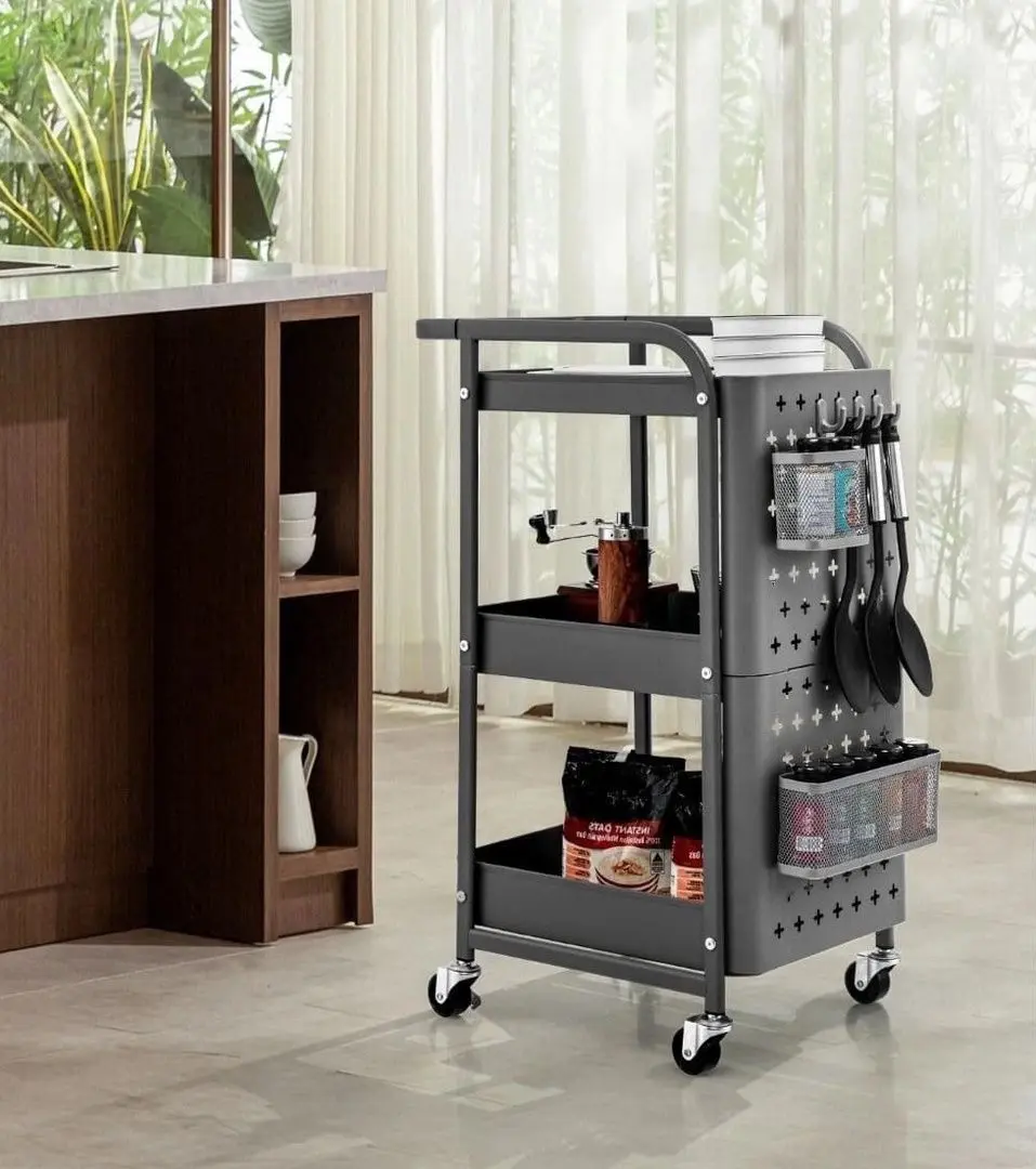 Carucior de servire Costway KC55044GR (Gray)