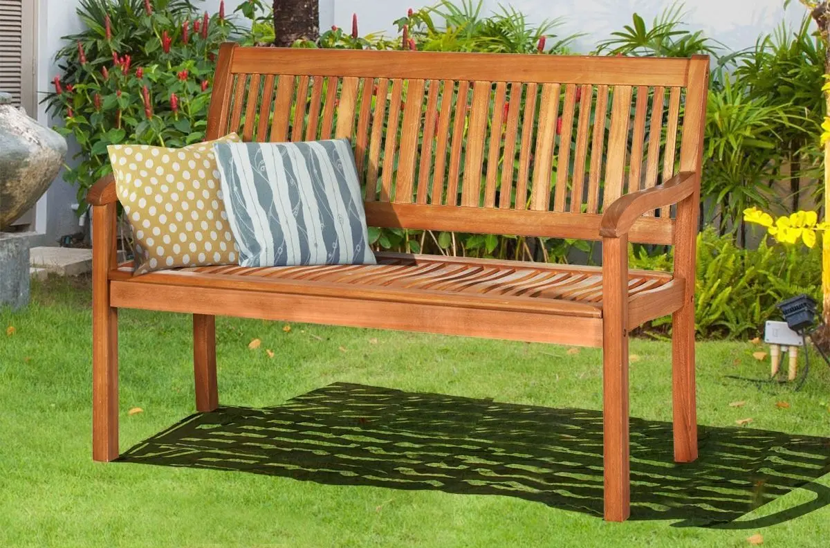 Скамейка Costway HW63888 (Wood) - 7